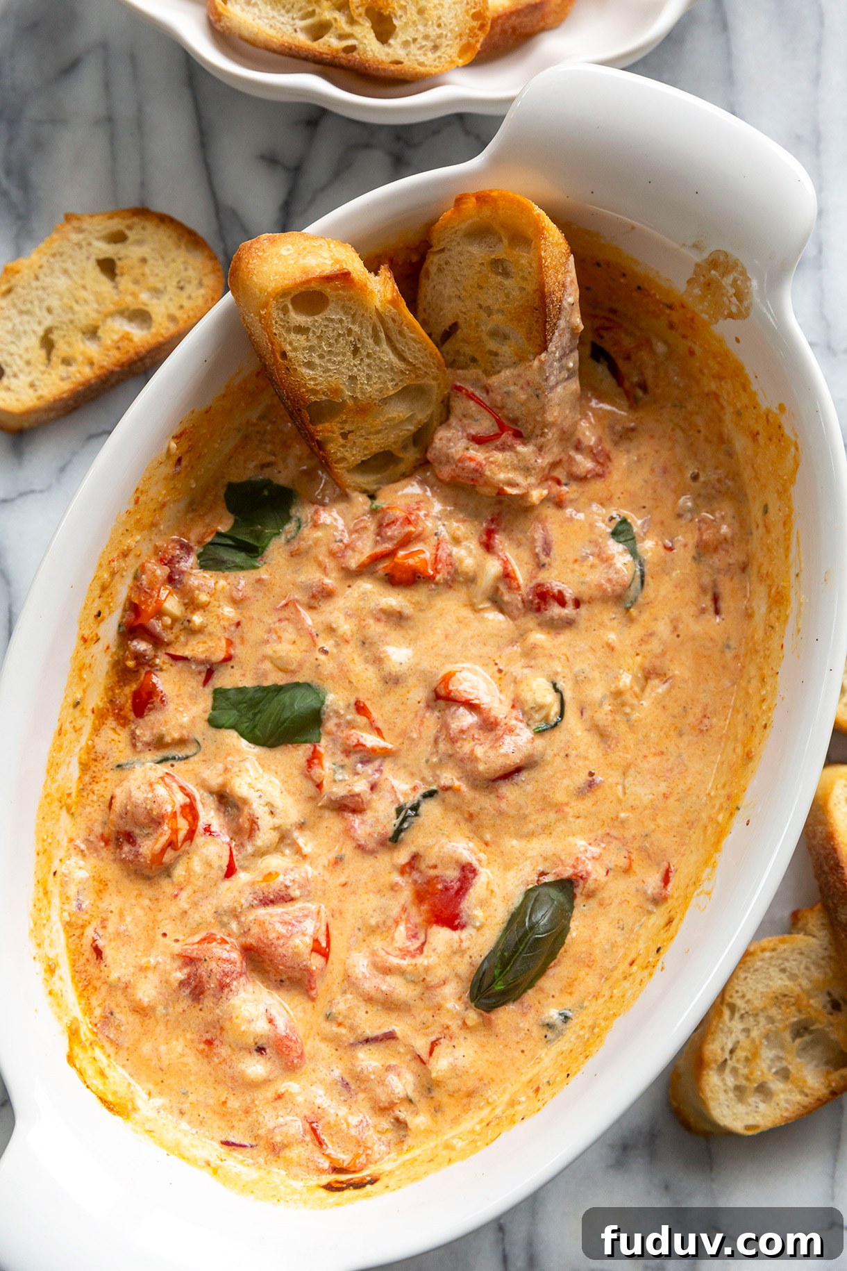 Baked Boursin Dip with Oven-Roasted Tomatoes 7 Baked Boursin Dip with Crostini