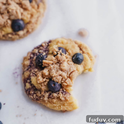 lemon blueberry muffin cookies