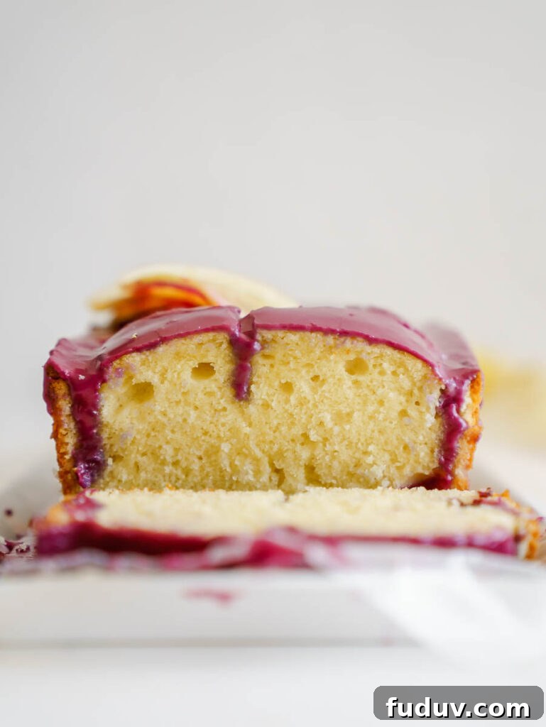 Lemon Loaf Cake with Blueberry Glaze Recipe for Spring Baking 5 lemon loaf cake