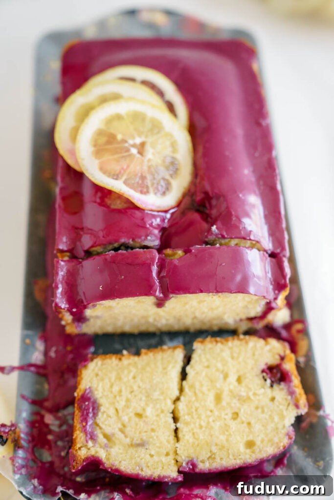 Lemon Loaf Cake with Blueberry Glaze Recipe for Spring Baking 9 img 8750 8