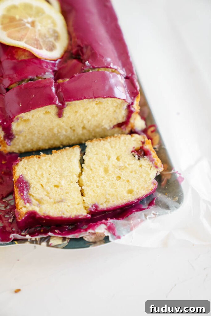 Lemon Loaf Cake with Blueberry Glaze Recipe for Spring Baking 10 img 8750 9