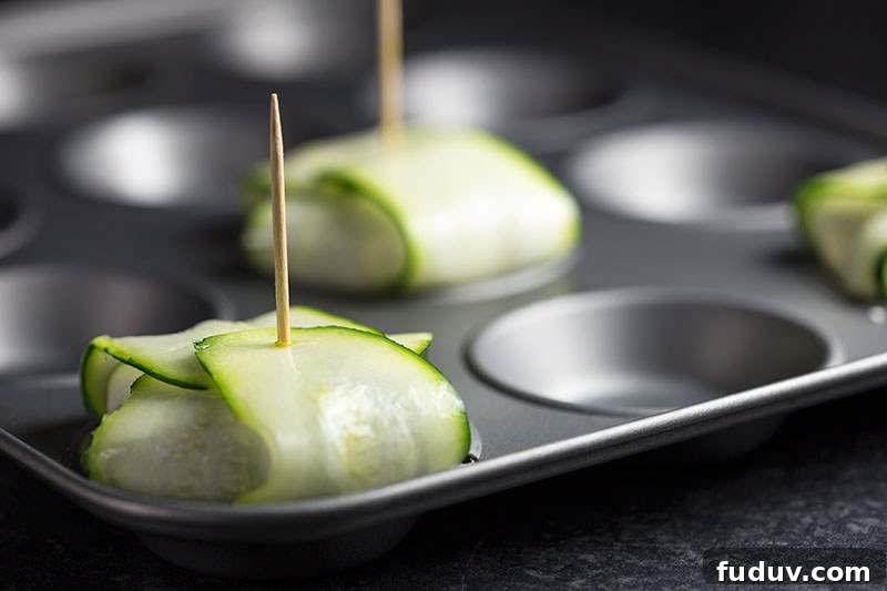 Spinach-Feta Zucchini Rolls: Stuffed Courgette Bundles Recipe 3 Courgette, spinach and feta bundles
