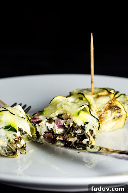 Spinach-Feta Zucchini Rolls: Stuffed Courgette Bundles Recipe 4 Courgette, spinach and feta bundles