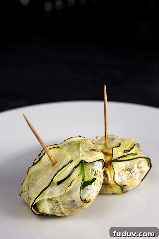 Courgette, spinach and feta bundles