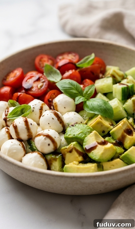 Cucumber Mozzarella Salad Recipe for Fresh Summer Meals 4 Finished salad
