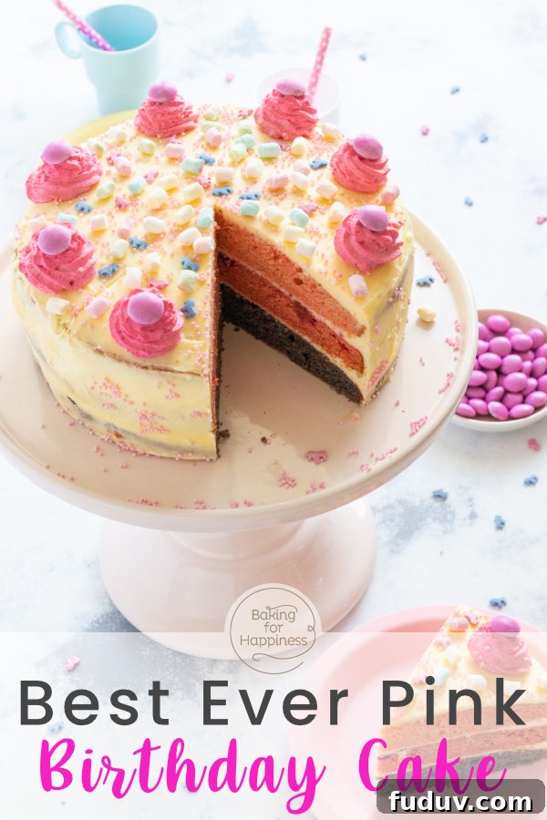 Pink Birthday Cake Recipe Without Fondant — Simple Steps for a Stunning Cake 8 The perfect pink birthday cake for special occasions - whether as a birthday cake for girls or a baby shower.