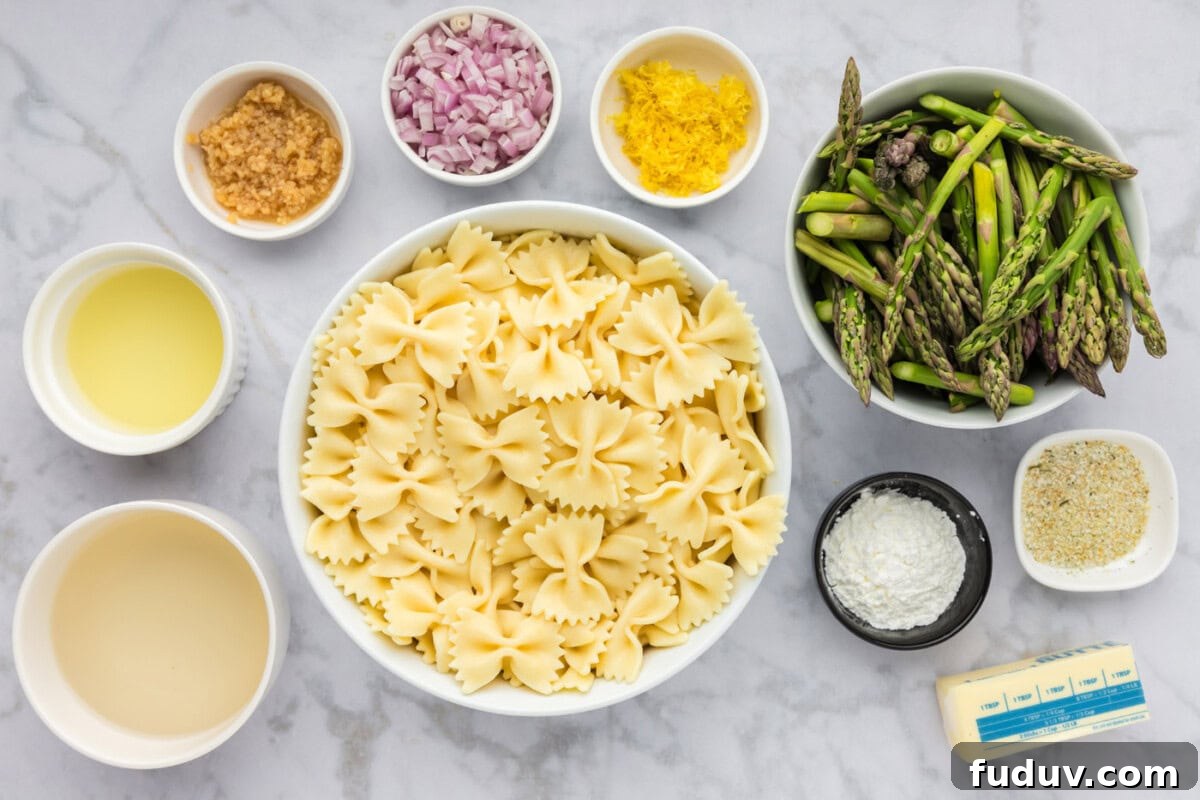 Ingredients for Asparagus Pasta