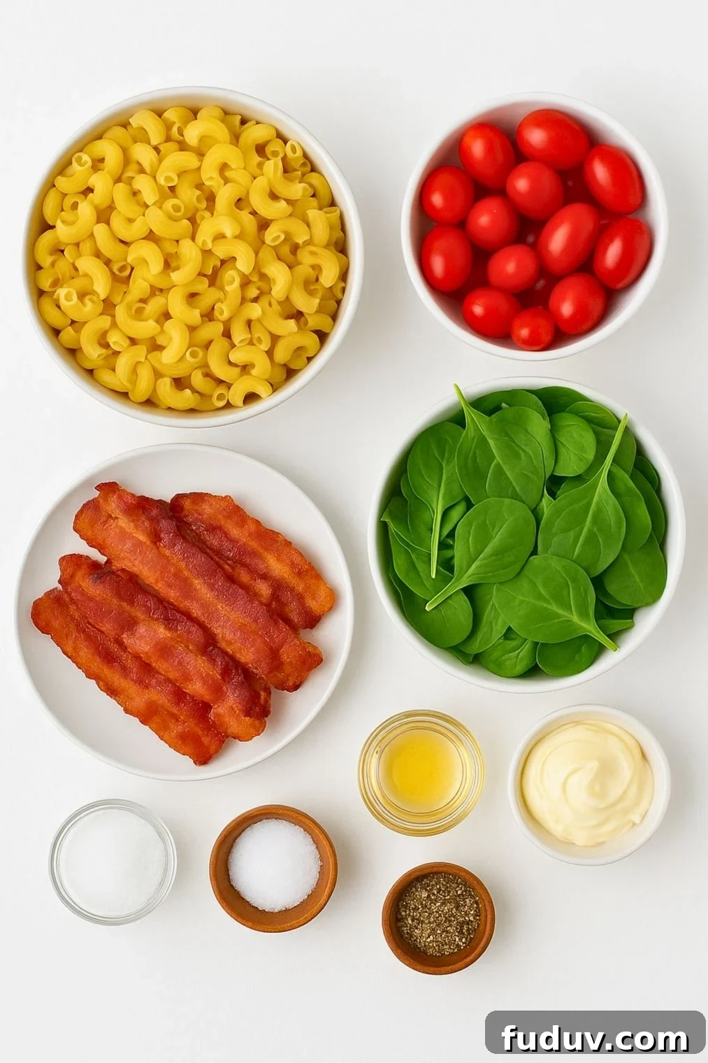 ingredients for blt pasta salad